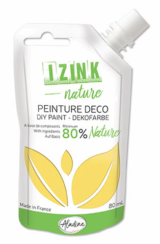 IZINK DEKO NATURMALFARBE ZITRONENGELB 80 ML