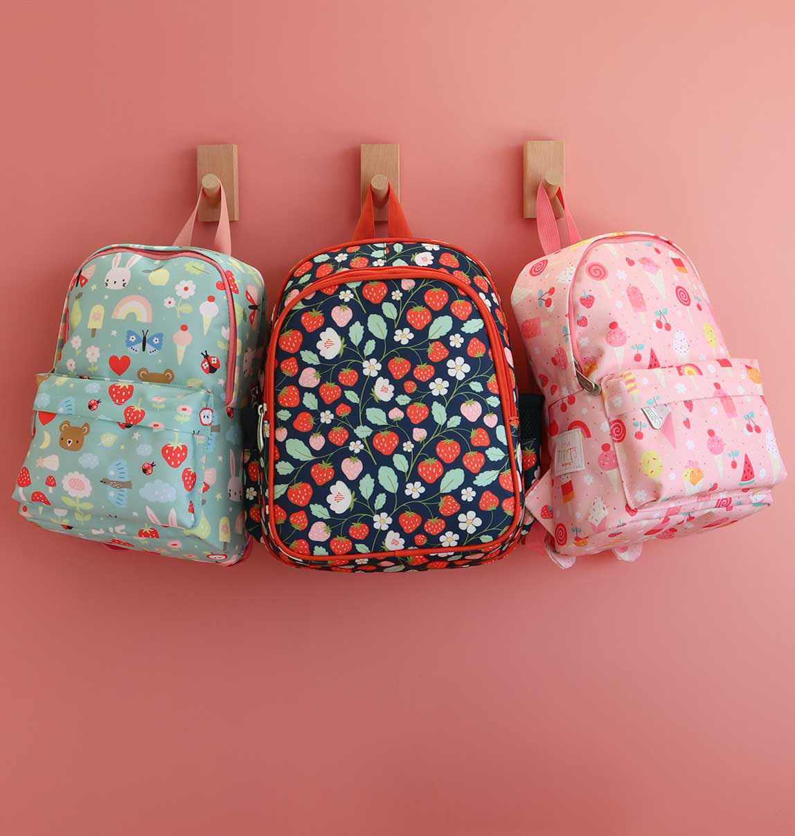 ALLC Rucksack Erdbeeren BPSTBU66 27x32x19cm