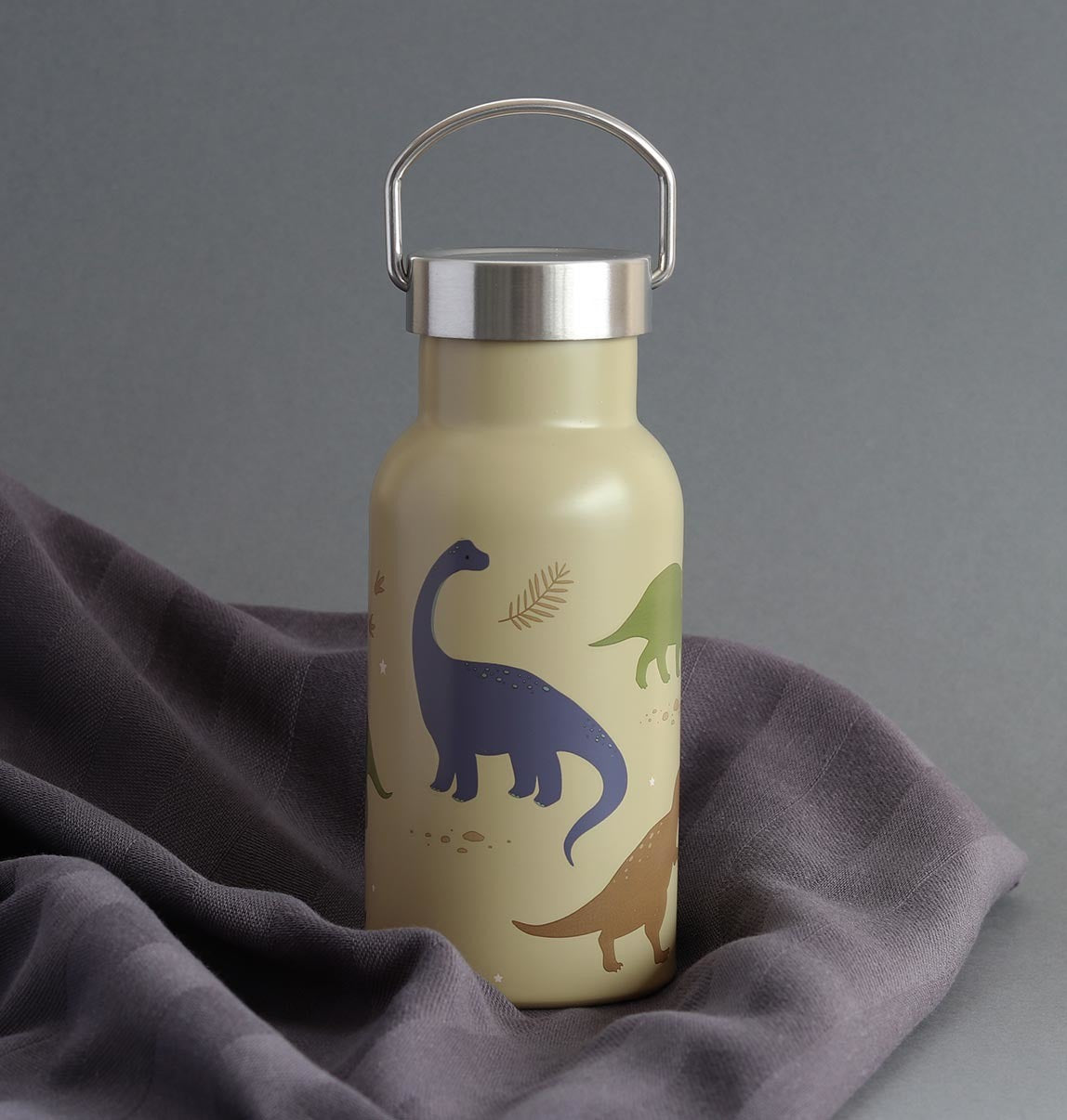 ALLC Trinkflasche Dinosaurs DBSSDI40 beige