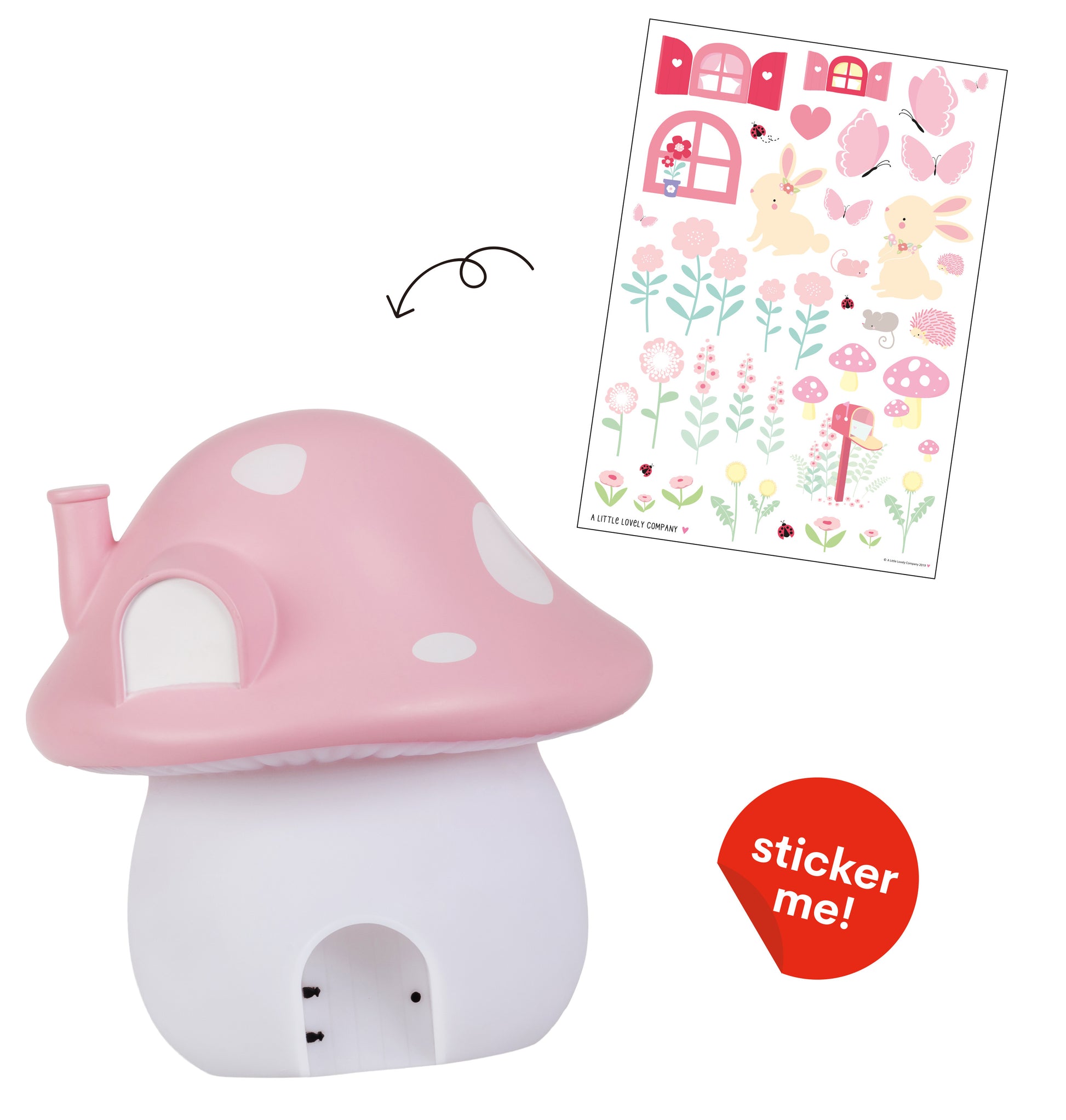 ALLC Nachtlicht Mini LLMUMC53 Mushroom 11x10x11cm