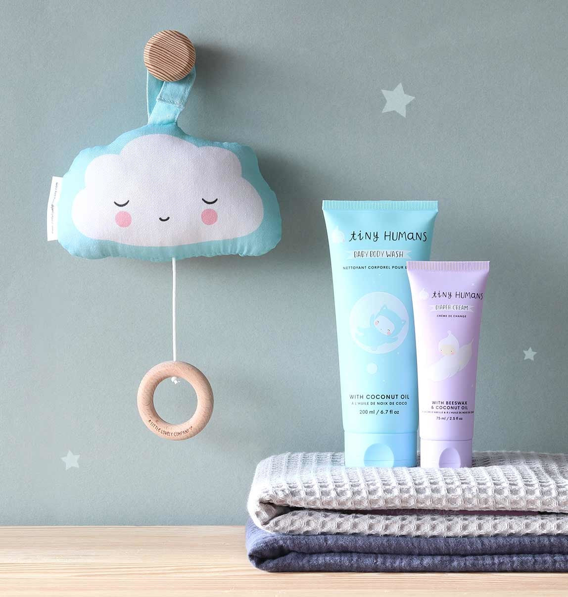 ALLC Mobile mit Musik 17x16cm MUCLBU02 Cloud