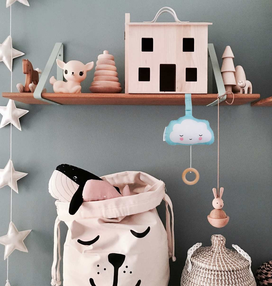 ALLC Mobile mit Musik 17x16cm MUCLBU02 Cloud