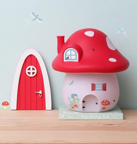 ALLC Nachtlicht mit Sticker NLDEPI17 Mushroom rot 17x19x17cm