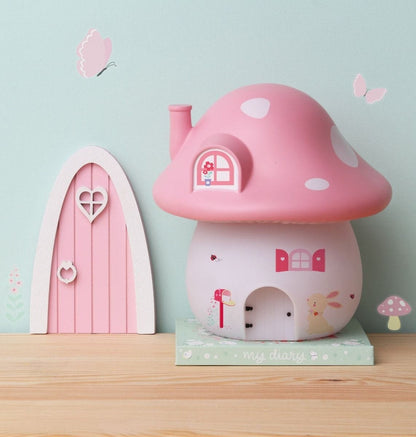 ALLC Nachtlicht mit Sticker NLMUMC24 Mushroom pink 17x19x17cm