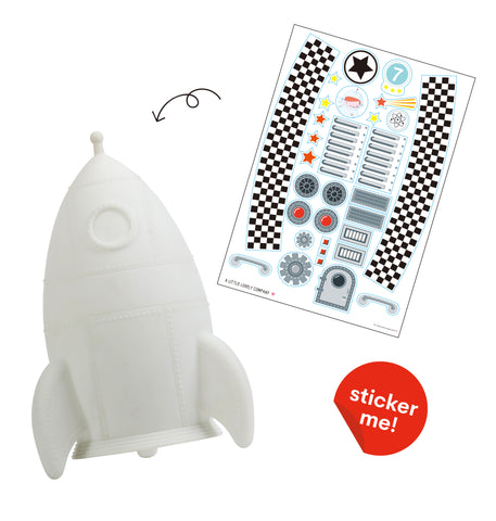 ALLC Nachtlicht mit Sticker NLROWH26 Rocket 13x20x13cm