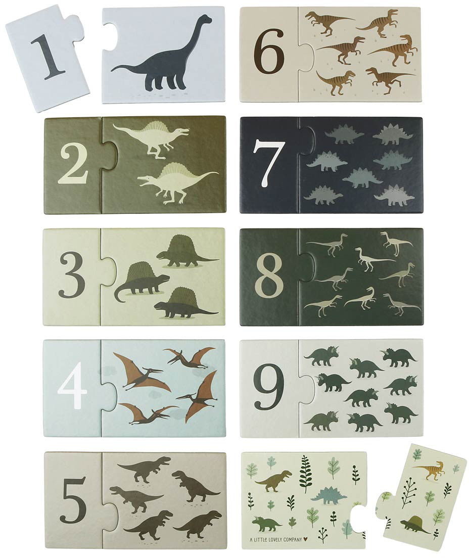 ALLC Zahlenpuzzle PGCPDI02 Dinosaur 10-teilig