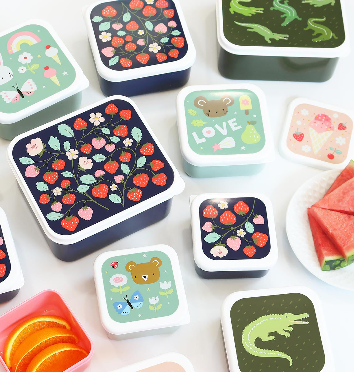 ALLC Lunch&Snackbox Set 14.5x22cm SBSEJO62 Joy 4 Stück