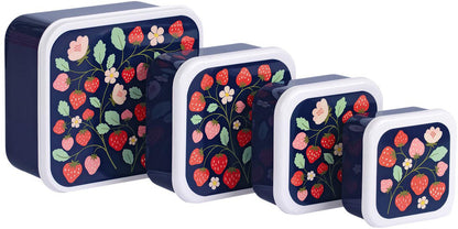 ALLC Lunch&Snackbox Set 14.5x22cm SBSEST60 Erdbeere 4 Stück