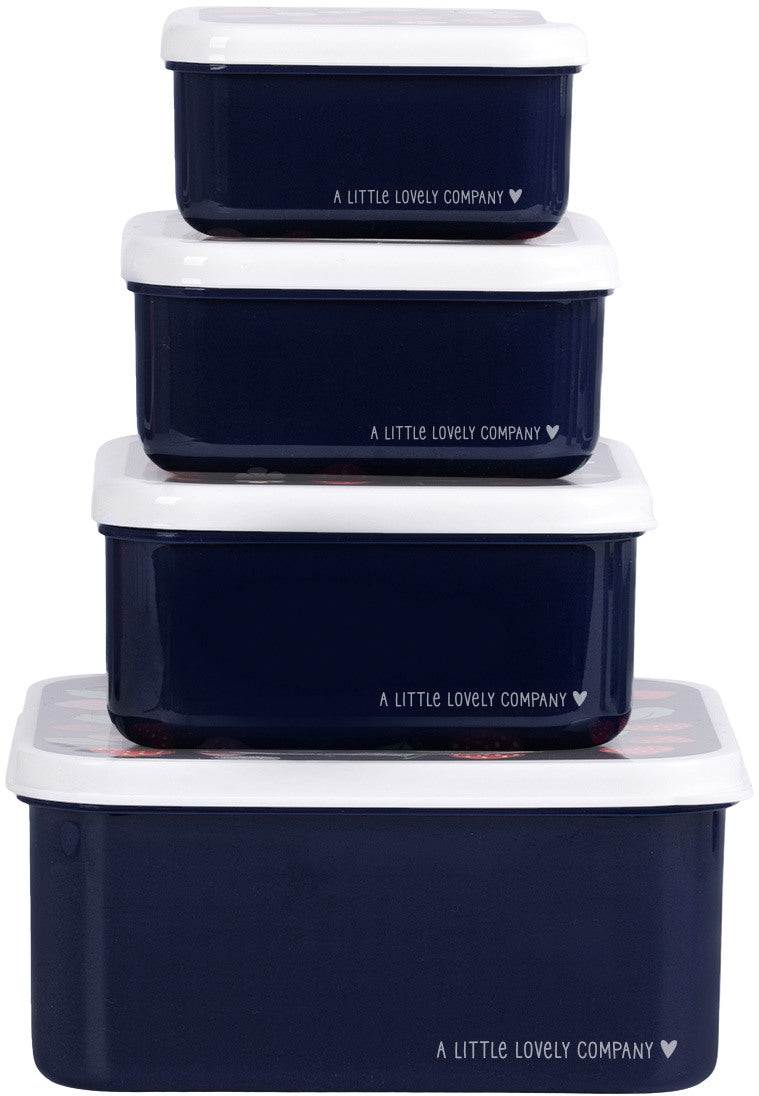 ALLC Lunch&Snackbox Set 14.5x22cm SBSEST60 Erdbeere 4 Stück