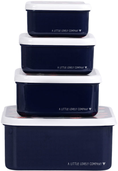 ALLC Lunch&Snackbox Set 14.5x22cm SBSEST60 Erdbeere 4 Stück