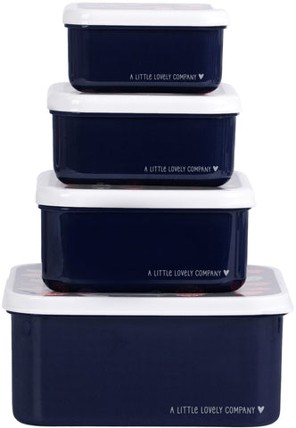 ALLC Lunch&Snackbox Set 14.5x22cm SBSEST60 Erdbeere 4 Stück