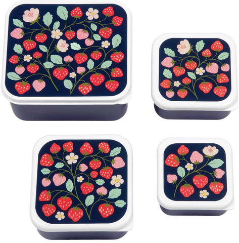 ALLC Lunch&Snackbox Set 14.5x22cm SBSEST60 Erdbeere 4 Stück