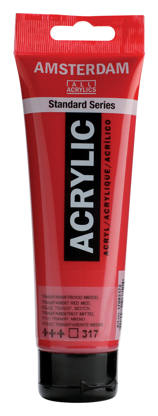 AMSTERDAM Acrylfarbe 120ml 17093172 transp.rot m. 317