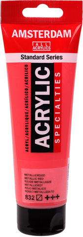 AMSTERDAM Acrylfarbe 120ml 17098322 metallic rot 832
