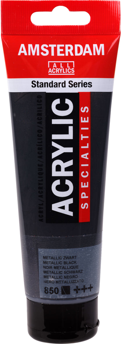 AMSTERDAM Acrylfarbe 120ml 17098502 metallic schwarz 850