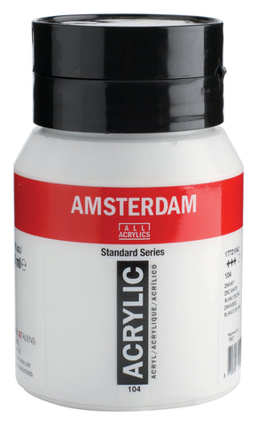 AMSTERDAM Acrylfarbe 500ml 17721042 zinkweiss 104