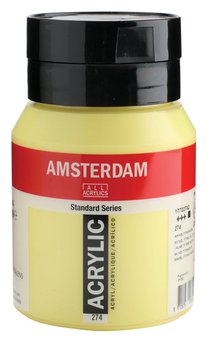 AMSTERDAM Acrylfarbe 500ml 17722742 nickeltitangelb 274
