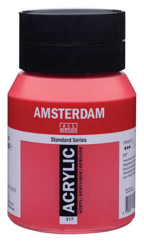AMSTERDAM Acrylfarbe 500ml 17723172 transp. rot mittel 317