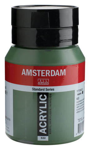 AMSTERDAM Acrylfarbe 500ml 17726222 olivgrün d. 622