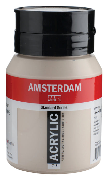 AMSTERDAM Acrylfarbe 500ml 17727182 warmgrau 718