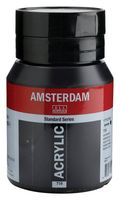 AMSTERDAM Acrylfarbe 500ml 17727352 oxidschwarz 735