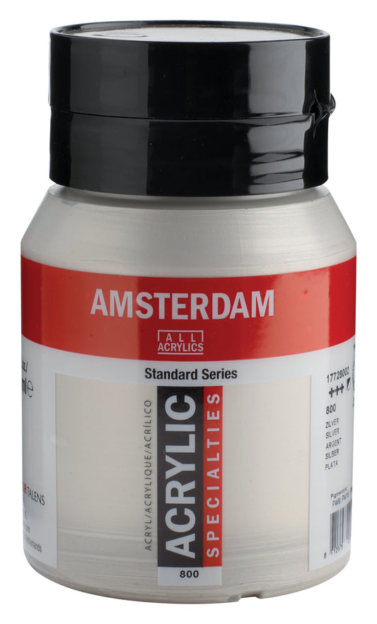 AMSTERDAM Acrylfarbe 500ml 17728002 silber 800