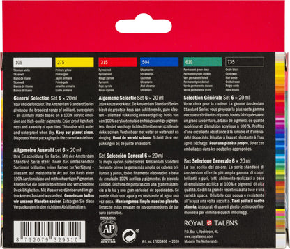 AMSTERDAM Standard Series Acryl Set 17820406 6x20ml