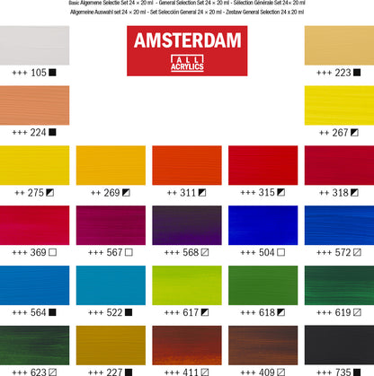 AMSTERDAM Standard Series Acryl Set 17820424 24x20ml