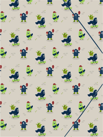 ANCOR Gummibandmappe A4 116410 B'LOG PLAY ME, Monsters