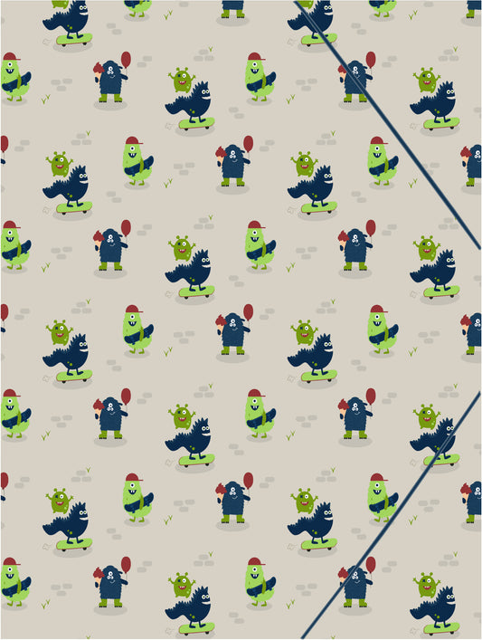 ANCOR Gummibandmappe A3 116427 B'LOG PLAY ME, Monsters