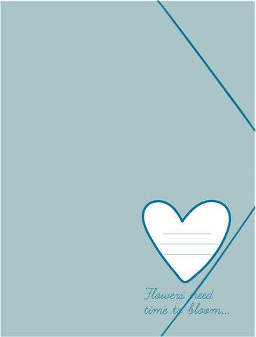 ANCOR Gummibandmappe A4 117769 B'LOG SWEET BLUE, Hearts