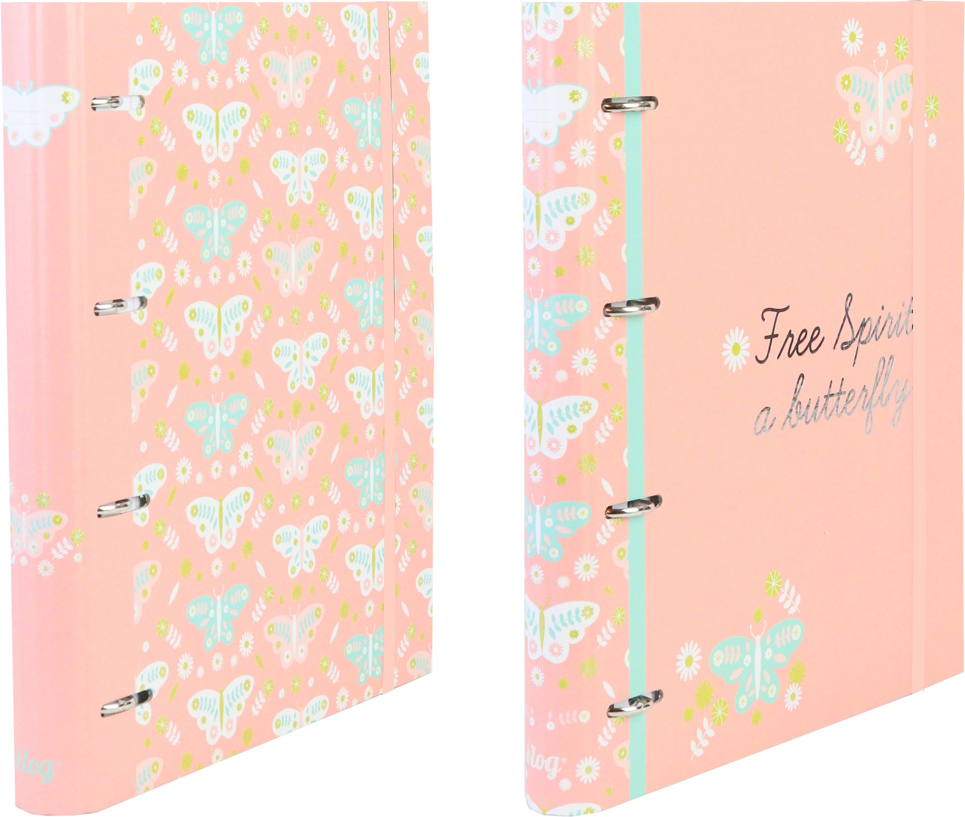 ANCOR Ringbuch A4 118032 B'LOG BUTTERFLIES, liniert