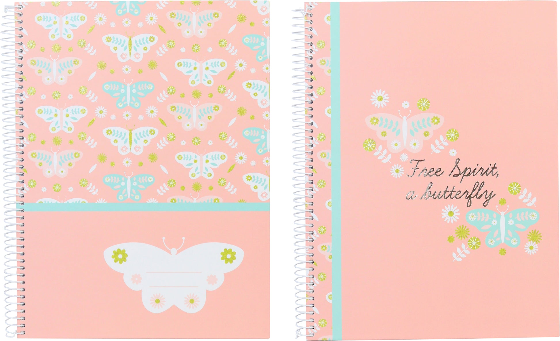 ANCOR Spiralbuch Hardcover A5 118124 B'LOG BUTTERFLIES,kariert 80B.