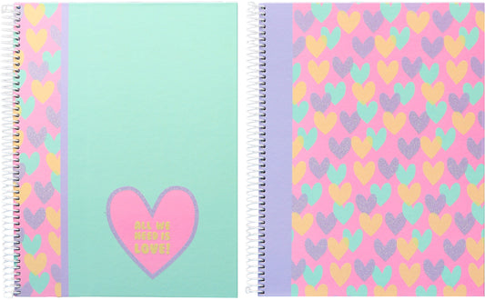 ANCOR Spiralbuch Hardcover A5 124217 B'Log Hearts, liniert 80BL