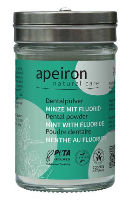 APEIRON Dentalpulver Minze + Fluorid