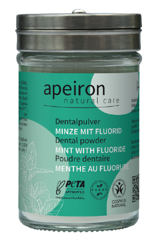 APEIRON Dentalpulver Minze + Fluorid