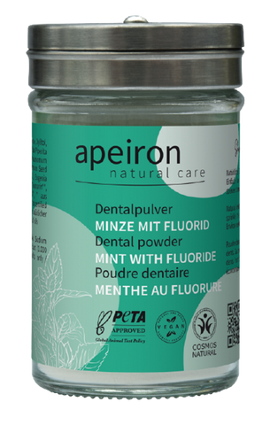 APEIRON Dentalpulver Minze + Fluorid