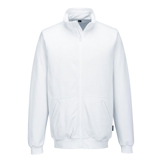Portwest AS25 Sweatshirt – Weiss – bequem & sichtbar