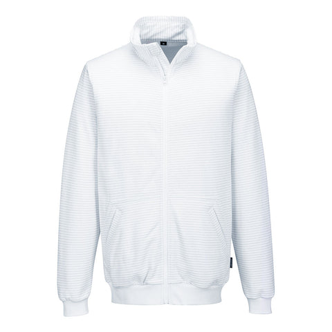 Portwest AS25 Sweatshirt – Weiss – bequem & sichtbar