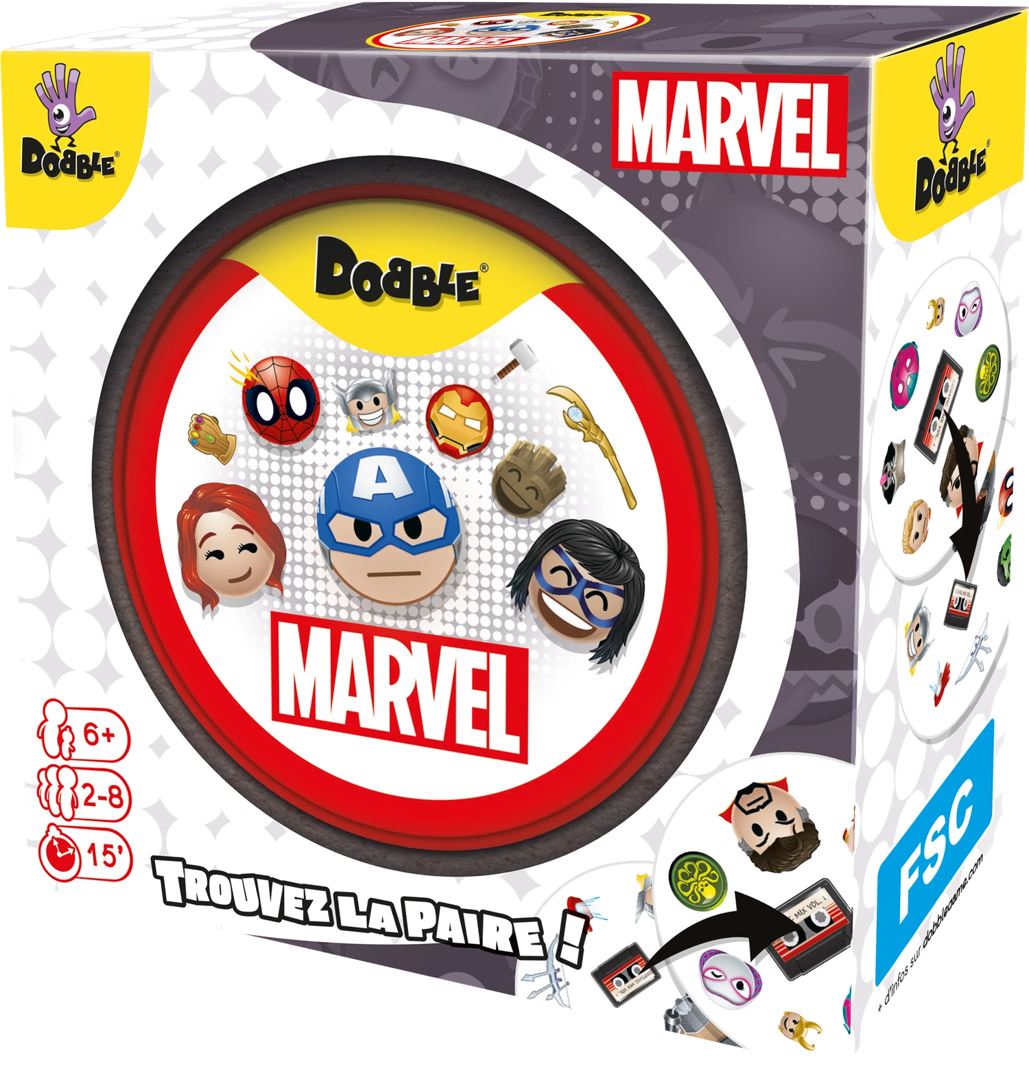 DOBBLE MARVEL EMOJI (ECO SLEEVE) (FR)