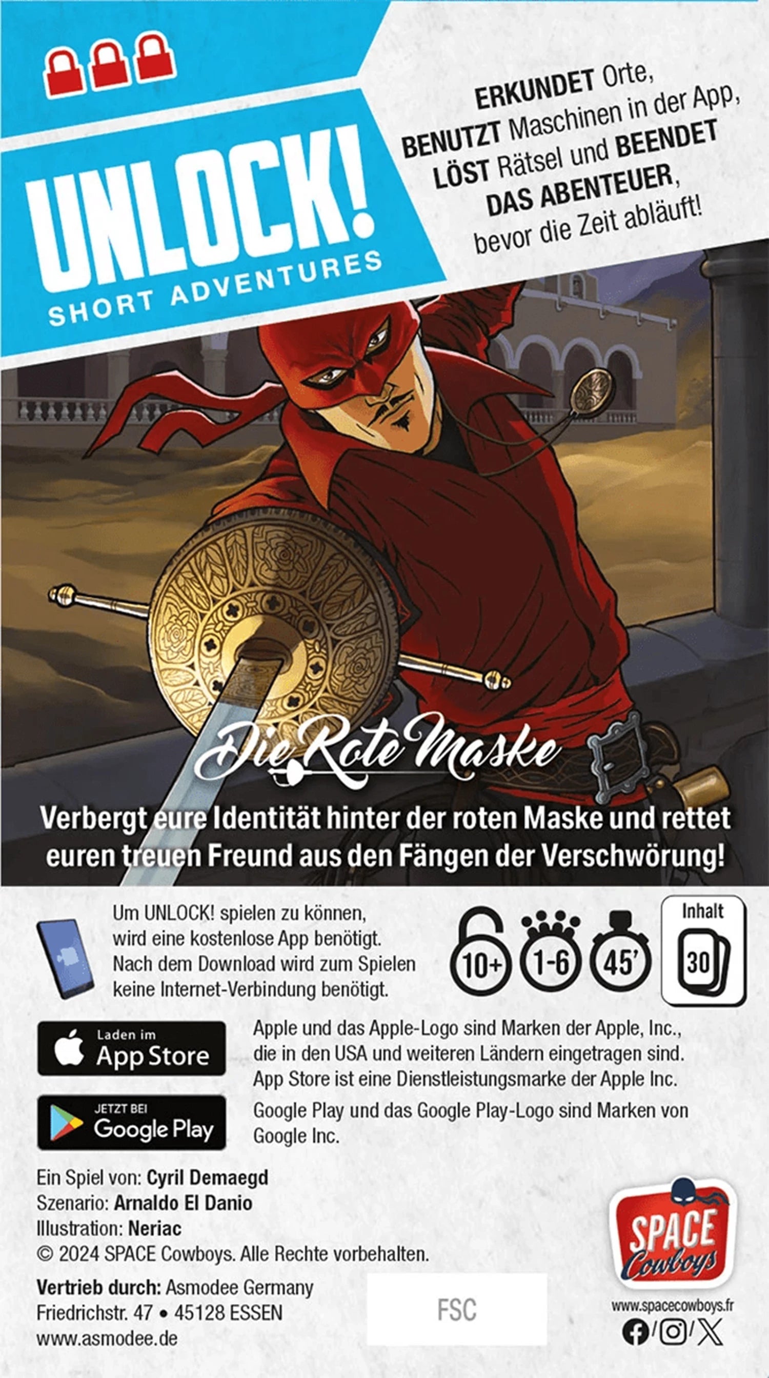 UNLOCK SHORT ADV. DIE ROTE MASKE (DE)