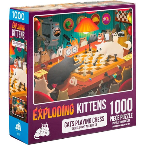 PZ 1000PCS EXPLODING KITTENS CATS PLAYING CHESS (ML)