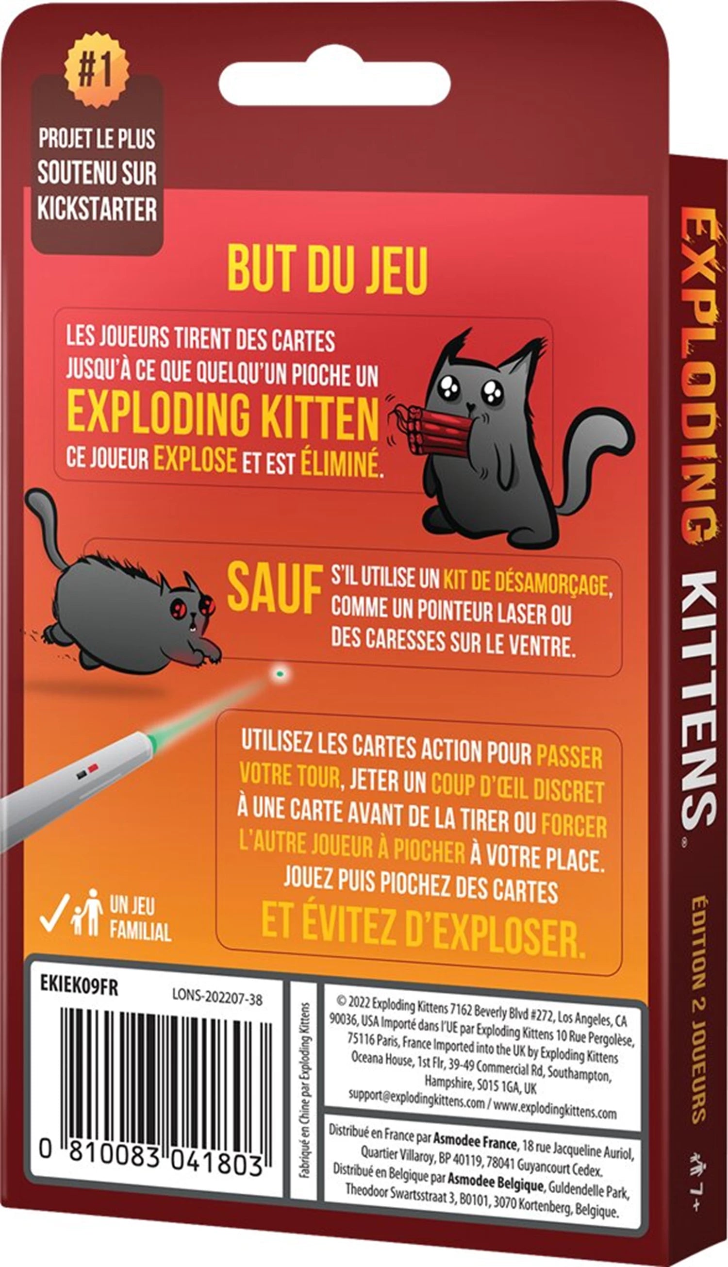 EXPLODING KITTENS EDITION 2 JOUEURS (FR)