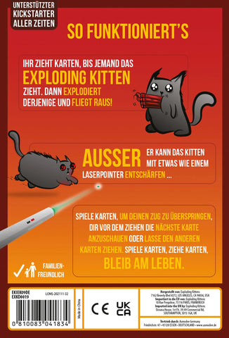 EXPLODING KITTENS 2 SPIELER EDITION (DE)