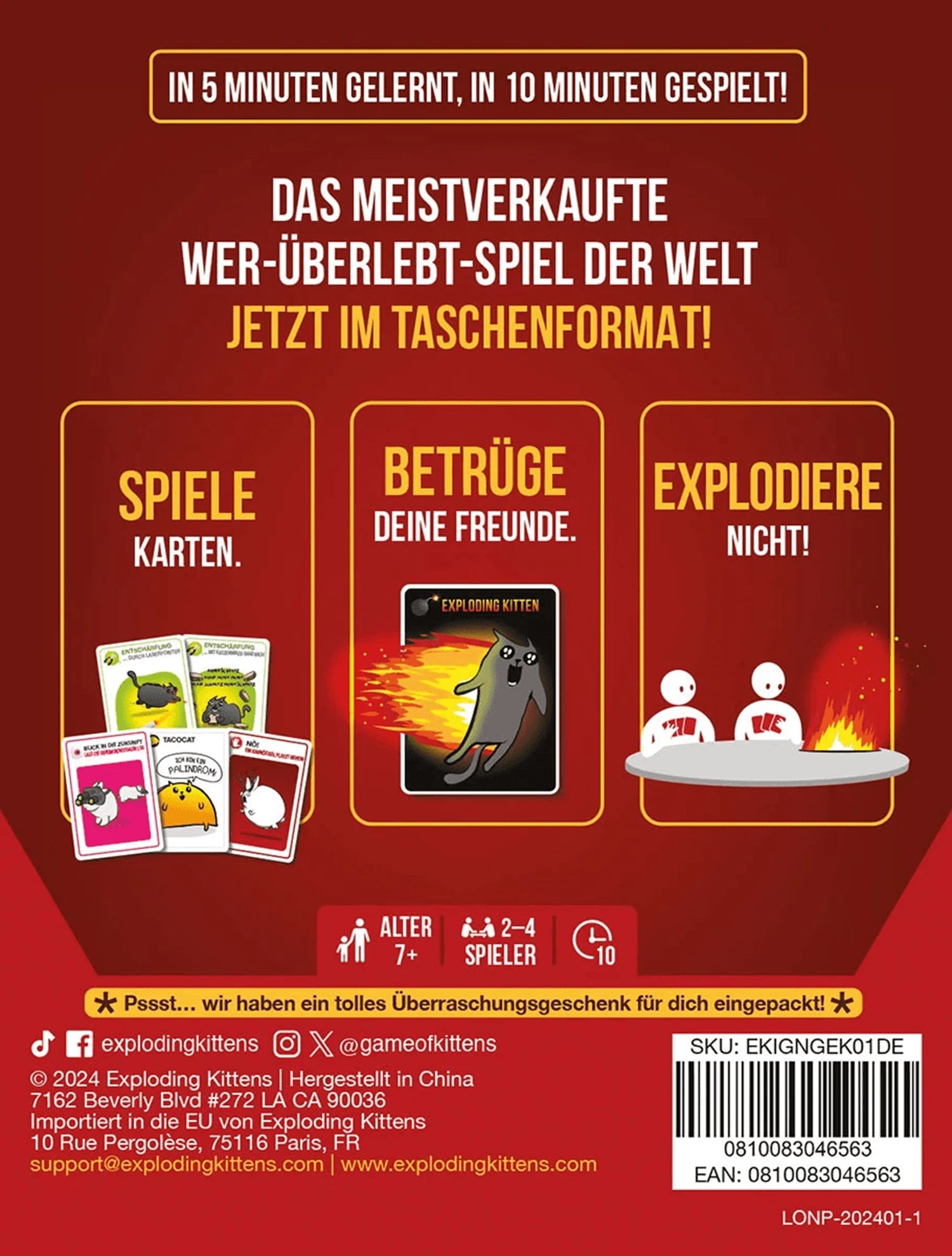 EXPLODING KITTENS GRAB&GAME (DE)