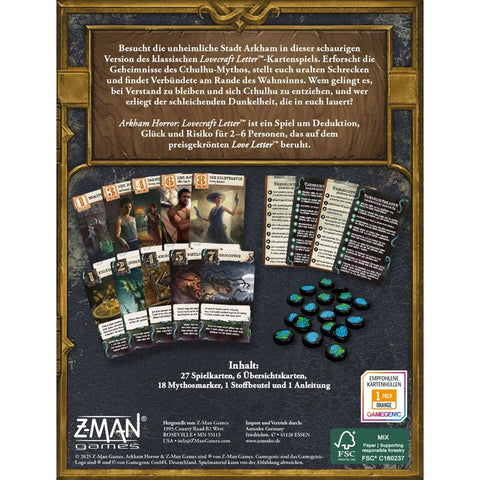 ARKHAM HORROR LOVECRAFT LETTER (DE)