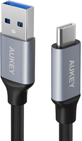 AUKEY ImpulseCable USB-A-to-C bl. CB-CD2 1.0 m Nylon Alu