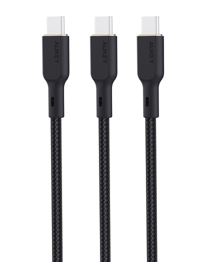 AUKEY USB-C-to-C Cable 100W CB-KCC101A 3 Pack, 3x 1m