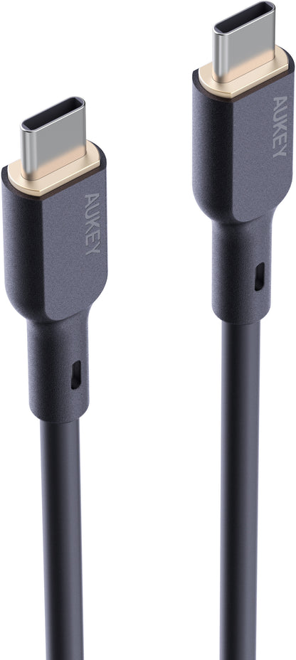 AUKEY Cable USB-C-to-C, Silicone CB-SCC102 1.8m, 100W,Black