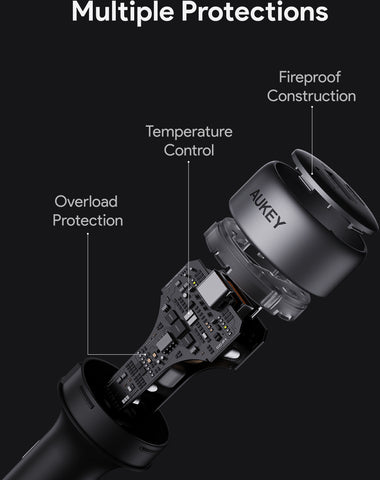 AUKEY Pathfinder PD Car Char. 66W CC-P1 3-Port,USB-A&C